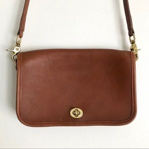 Vintage Coach 9755 Crossbody Brown Leather Purse